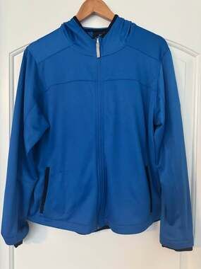 Nike Dri-FIT unisex Full Zip Hooded Jacket Blue Youth Size Large L 12-yuy14